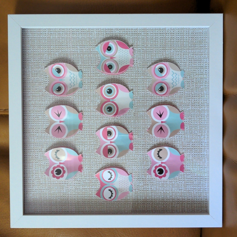 Framed Owl Wall Hanging